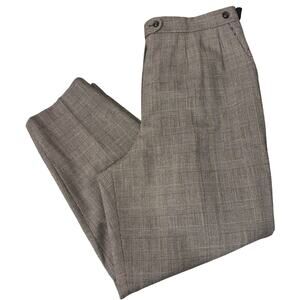 VTG 100% Wool Glen Plaid Trousers 90s Academia cozy winter, Women's size 20